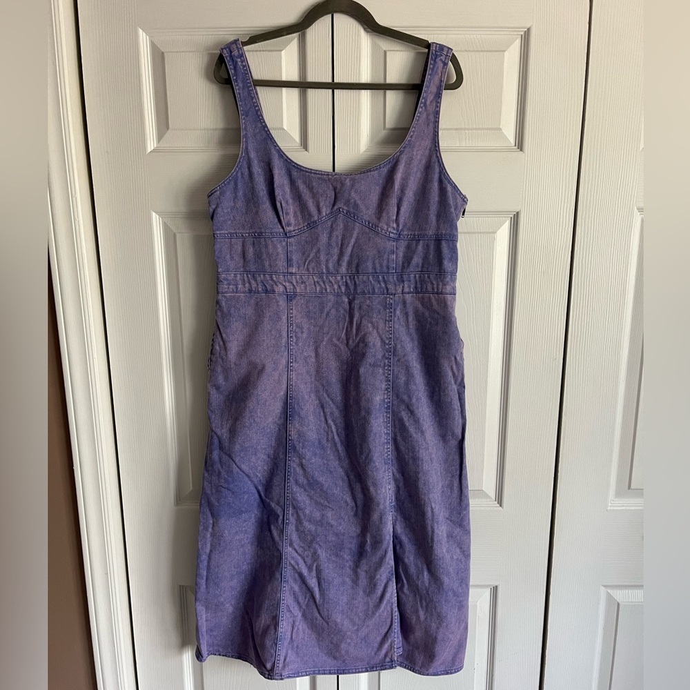 Future Collective by Gabriella Karefa-Johnson Purple Denim Dress, Size 14